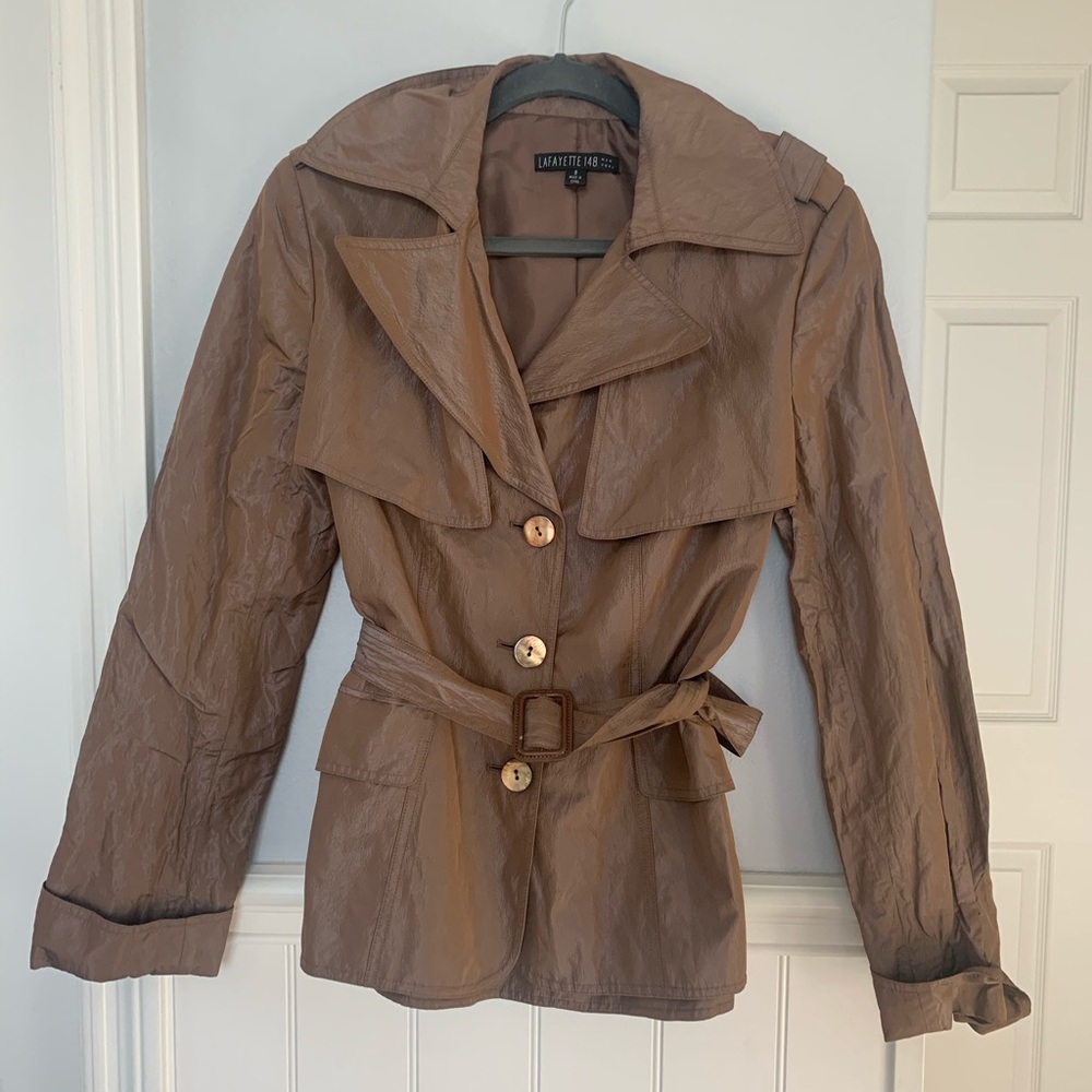LAFAYETTE 148 New York Iridescent Trench Coat